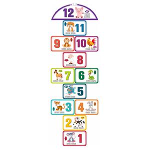 跳房子地贴幼儿园学校走廊游戏