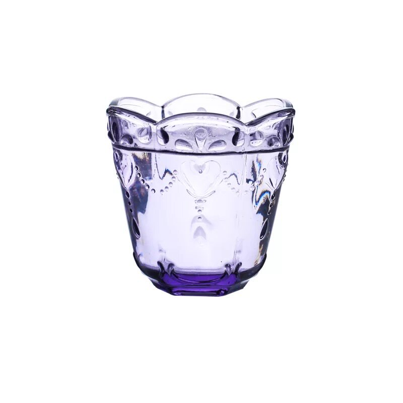 日式杯子玻璃樱花桃心花茶杯
