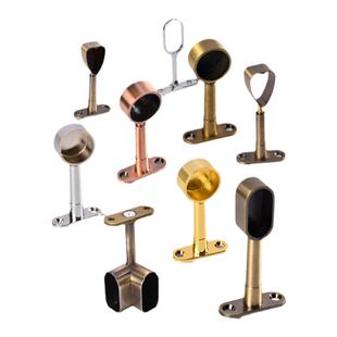 衣帽间挂衣杆转角法兰座合金衣托衣橱可调节衣通座索菲亚款吊通座