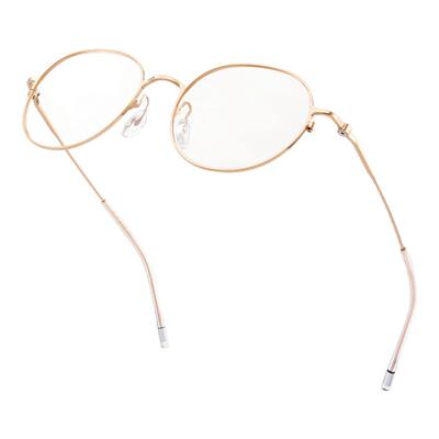 超轻金丝细边小脸镜框可配近视