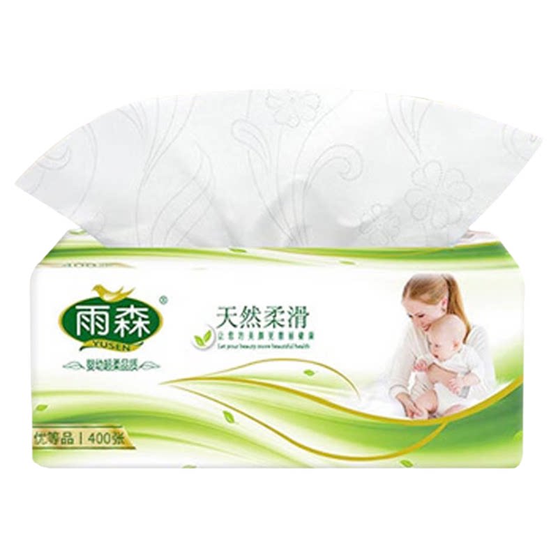雨森妇婴加厚抽纸400张实惠装