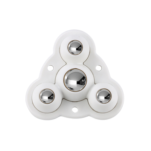 粘贴式三滚珠万向轮脚轮免打孔承重耐磨静音箱底小滑轮居家办公