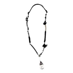 RTEP 王鹤棣同款铜镀银编织复杂绳子印第安勺子项链可调节毛衣链