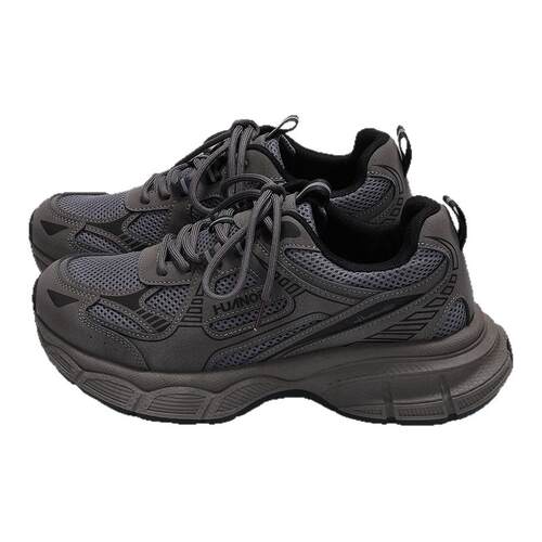 环球灰色老爹鞋男款2026新款春季男士休闲鞋子百搭厚底增高运动鞋