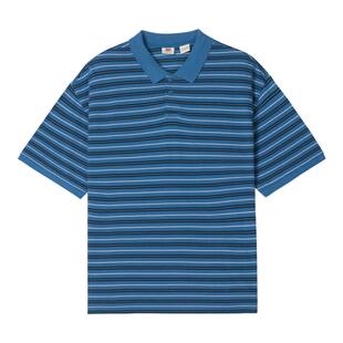Levi's李维斯26年秋季新款男士美式复古针织休闲条纹短袖POLO衫