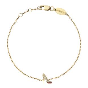 RedLine/红绳女士手链高跟鞋钻红宝石18K金四色选新款首饰