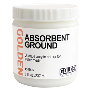 Golden高登石膏底料黑色白色3550沙粒型3551底涂丙烯油画绘画打底