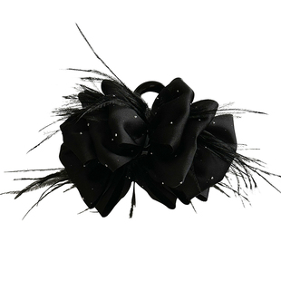 女主来了~满天星羽毛抓夹显发量鲨鱼夹后脑勺盘发卡泡泡云朵发夹