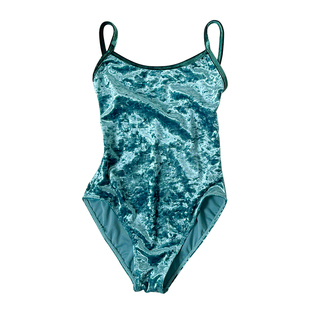 YUMO专业芭蕾舞连体服形体服吊带美背高跨儿童舞蹈服练功服钻石绒