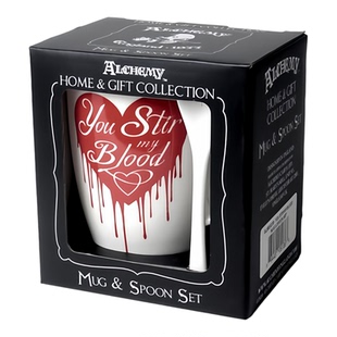 Alchemy Gothic ALMUG18 YOU STIR MY BLOOD血色爱心图案杯具套装