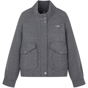 TeenieWeenie小熊女装毛呢大衣秋冬季休闲通勤立领短款夹克外套