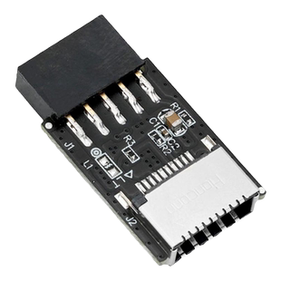 尚优琦电脑USB2.0主板9PIN公头转TYPE-E母座转接头机箱TYPE-C前置面板20PIN插线端口插口9针A-KEY头USB转换器