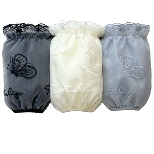 秋冬短款洋气蕾丝袖套女上班棉衣羽绒服袖头办公防污百搭韩版套袖