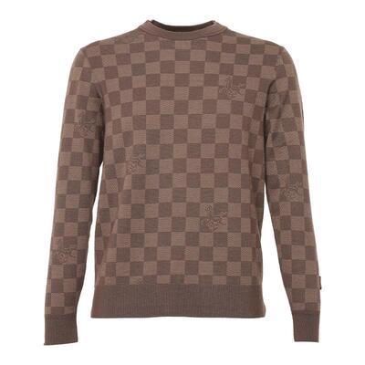 迪柯尼秋冬新款提花长袖羊毛衫