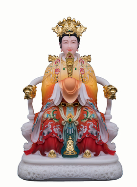 三霄娘娘神像工艺摆件汉白玉