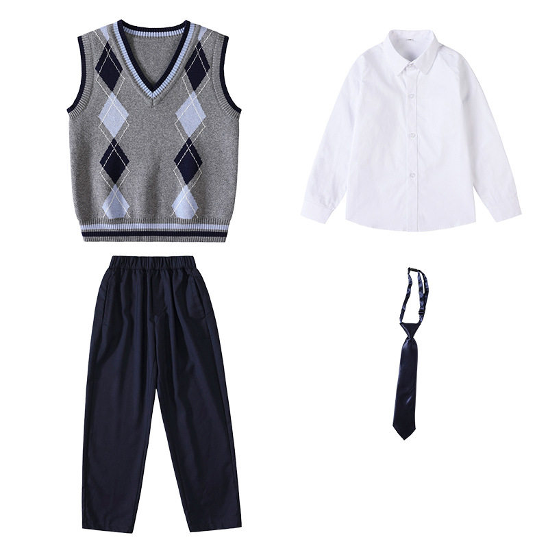 小学生春秋校服一年级秋冬毛衣开衫男童女童班服幼儿园园服英伦风