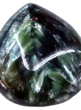 天然绿龙晶心型吊坠天然原石礼物