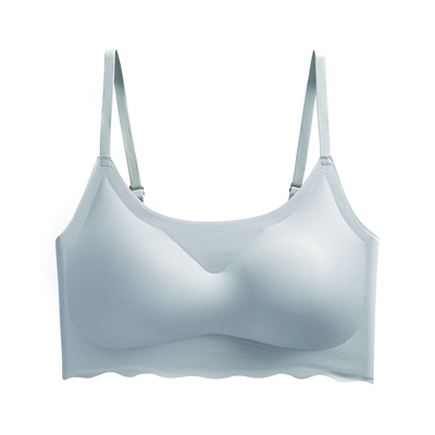 运动美背心裹胸薄款无钢圈内衣女文胸抹胸胸罩吊带小胸聚拢