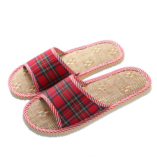 10双居家酒店宾馆一次性拖鞋男女加厚待客防滑夏天秋亚麻家居室内