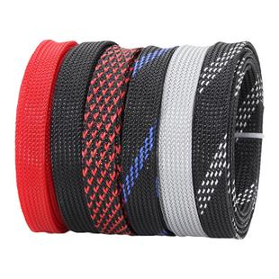 阻燃尼龙编织网管14mm PET伸缩网套管电线电缆护套避震蛇皮网2米