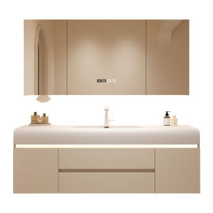 2025新款浴室柜组合一体盆卫浴洗手台洗脸面盆柜卫生间洗漱池台盆