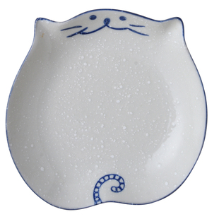 日式碗盘招财猫卡通碗陶瓷餐具家用饭碗汤碗面碗盘子可爱碗碟套装