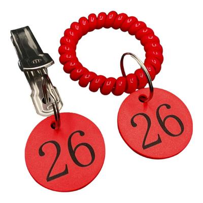 新款餐饮麻辣烫号码牌带夹子排队叫号一对数字编号寄存柜洗浴手牌