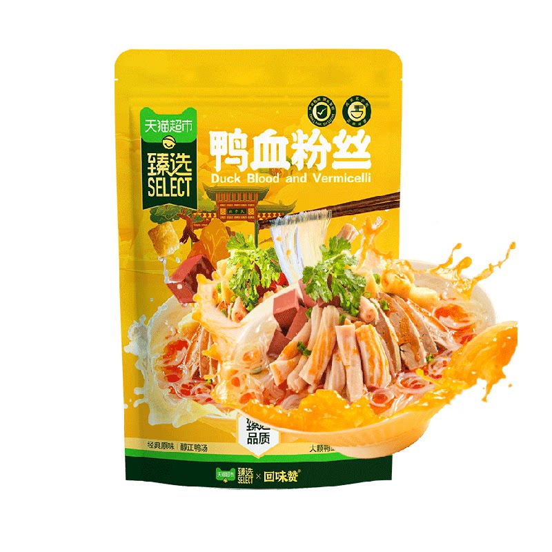 猫超臻选南京鸭血粉丝汤239g原味回味赞夜宵速食方便速食米线