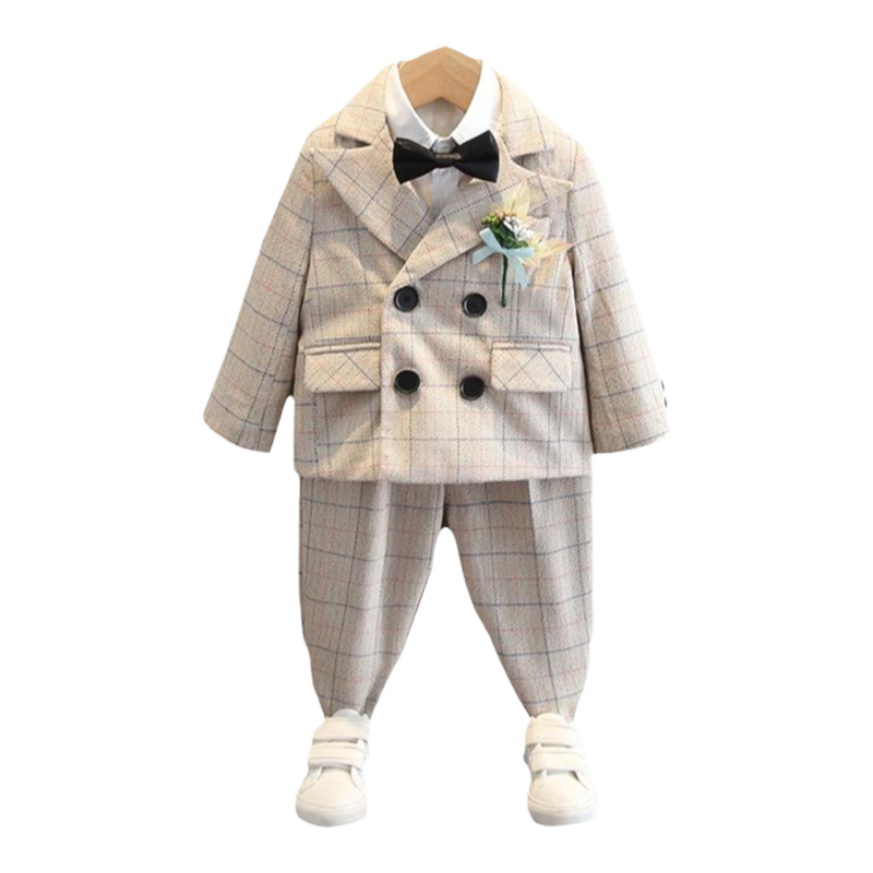 衣上库花童礼服男童修身西服外套