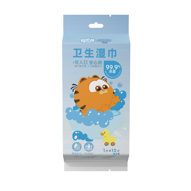 加菲猫家族X贝织柔纯水净润湿巾