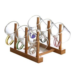 玻璃小茶杯带把品杯透明品茗杯子耐热杯功夫茶具套装加厚小品茗杯