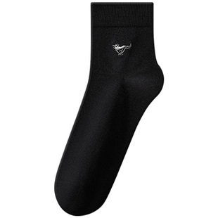 七匹狼袜子男款100%纯棉冬季中筒袜全棉男士7a抗菌透气吸汗防臭袜