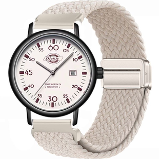 适用迪克斯Dickies手表带CL686男款女款磁吸编织透气替换学生腕带