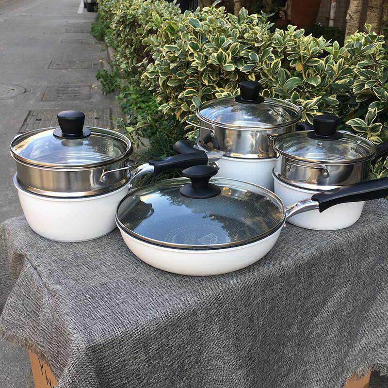 26cm日单加厚钻石不粘平底锅麦饭石牛排家用炒菜锅无烟电磁炉通用