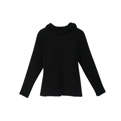 EALA轻薄拼接设计感连帽羽绒服