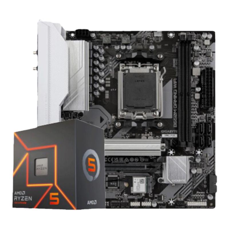 AMD锐龙R5 7500F/7600X处理器搭技嘉B650M小雕冰雕主板CPU套装
