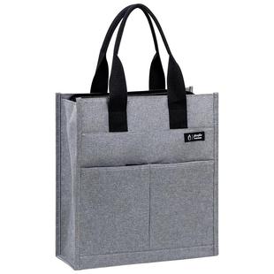 重要会议公文包可定制logo竖款带水杯位商务电脑包大容量帆布拉链文件收纳袋学生补习袋档案包通勤出差手提袋