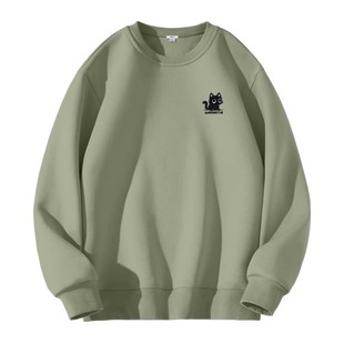 回力加绒卫衣男2025秋季装新款青少年上衣休闲男生加厚圆领外套H