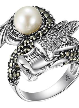 瑞红女纯银民族风国潮戒指