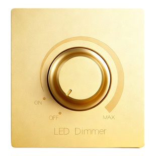 家用86型无极旋钮灯光亮度调节开关控制器白织灯台灯调光开关面板