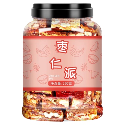 红枣夹核桃枣仁派新疆特产官方旗舰店真空包装红枣糕孕妇气血零食