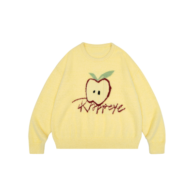 RAPPEYE仿貂毛宽松百搭苹果毛衣