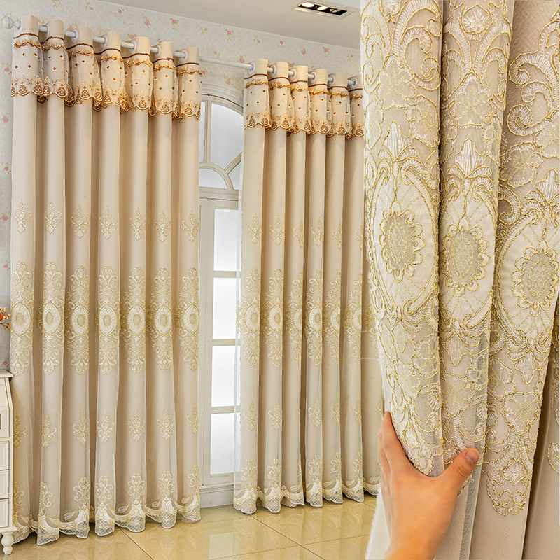 客厅窗纱窗帘一体轻奢现代简约卧室双层带纱高档欧式遮光2025新款