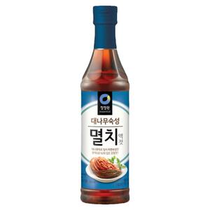 清净园韩国进口银鱼汁鱼露泡菜酱菜调味品调料500g瓶装韩式料理