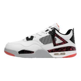 aj4男鞋官网运动鞋内增高6CM板鞋子男生莆田百搭高帮气垫小白鞋秋