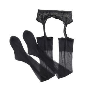 sk丝袜女四面镂空美式黑丝袜吊带一体性感蕾丝连裤袜高级感吊带袜