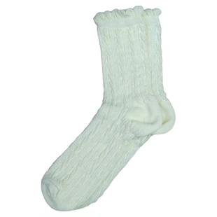 堆堆袜女四季中筒木耳花边白色袜子学院风女袜子漂亮松口袜女纯棉