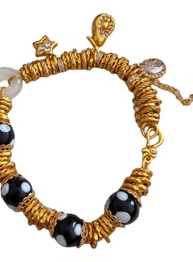 中国风古法沙金盘缠手链