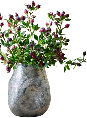 掬涵高山蓝莓植物美式艺术假花