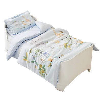 水星儿童60S长绒棉被套母婴A类幼儿园纯棉印花被套小尺寸婴童被套